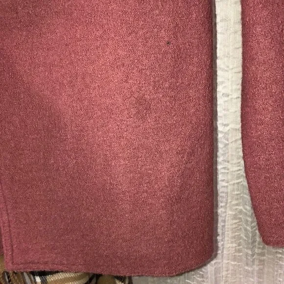 Alfred Dunner M Wool Overcoat Light Jacket in Raspberry Smoothie Pink - Picture 12 of 13